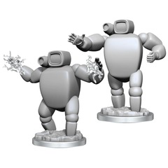 Starfinder Unpainted Deep Cut Miniatures: W21 Hugbot Incapacitators WZK 90653