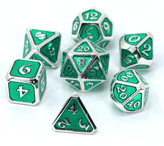 Die Hard Dice - Mythica Platinum Emerald - 7 Piece Set