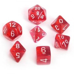 7 Die Set Translucent Red w/White CHX 23074