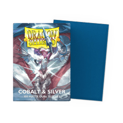 Dragon Shield Box of 100 in Dual Matte Cobalt & Silver
