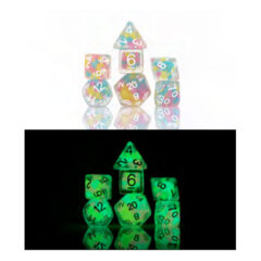 Sirius Dice - 7-die Set - Lucky Charms Glowworm