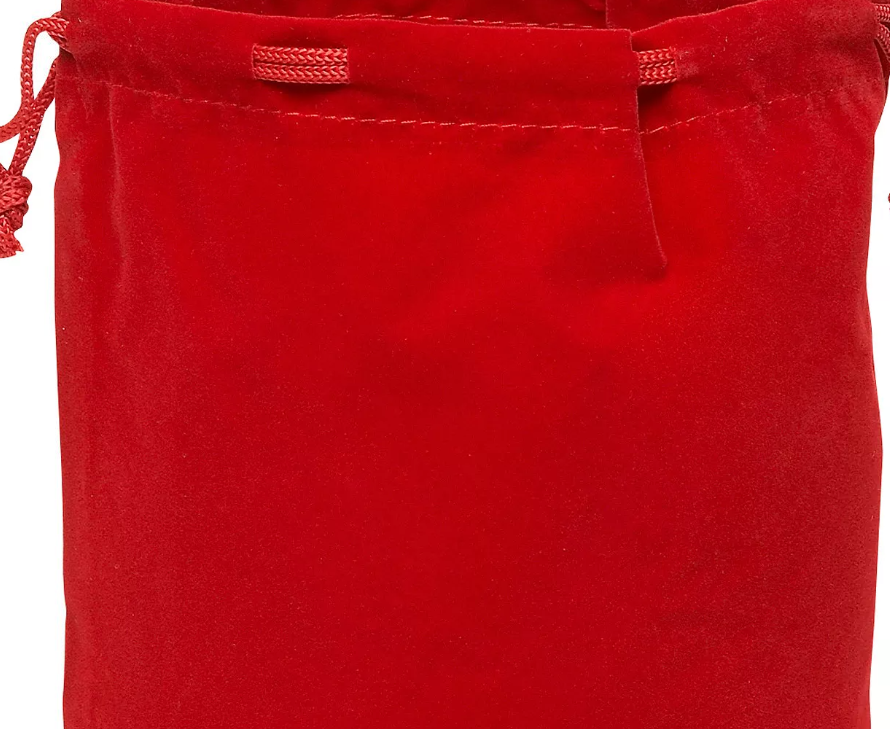 Large Red Velvet Dice Bag