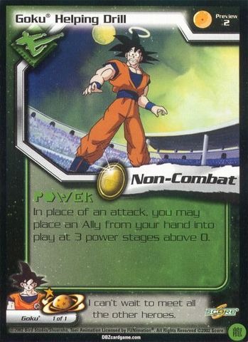 Goku Helping Drill - PE2 - Unlimited Edition - Flat Foil