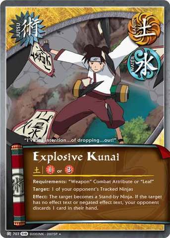 Explosive Kunai - J-707 - Uncommon - 1st Edition -  Foil