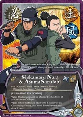 Shikamaru Nara & Asuma Sarutobi - N-860 - Rare - 1st Edition - Black Foil Promo