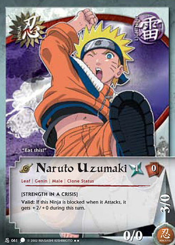 Naruto Uzumaki -Rare B - N-061 - Rare- 1st Edition