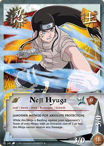 Neji Hyuga - N-140 - Uncommon - 1st Edition