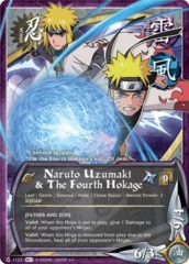 Naruto Uzumaki & The Fourth Hokage - N-1123 - Rare - Unlimited Edition - Foil