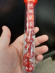 Pearl Red 10 Piece Dice Set