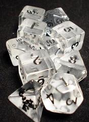 Transparent Polyhedral Clear/Black 10/Set