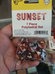 Sunset Layered Dice 7 Piece
