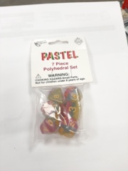 Pastel Layered 7 Piece Dice Set