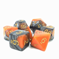 TMG Dice Waylander's Forge (Orange/Silver)