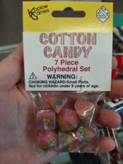 Cotton Candy Layered Dice 7 Piece