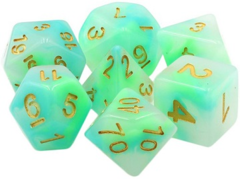 TMG Dice Shamrock Gold (Blue/Green Jade)