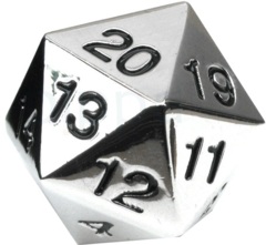 22mm Countdown D20 Metal Black