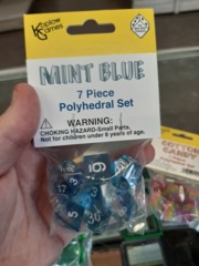 Mint Blue Layered Dice 7 Piece