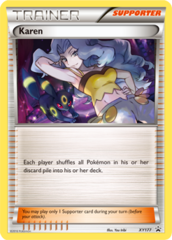 Karen - XY177 - Non Holo Promo - Battle Arena Deck: Keldeo EX vs Rayquaza EX
