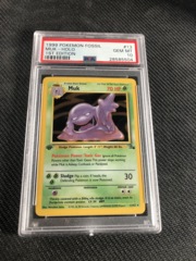 Pokemon Fossil Muk First edition Holo psa 10  n2