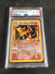 Pokemon Gym Challenge Blaine's Charizard Holo psa 8