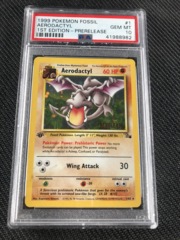 Pokemon Prerelease Aerodactyl First edition Holo psa 10