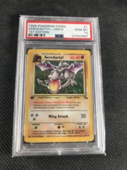 Pokemon Fossil Aerodactyl First edition Holo psa 10   n2