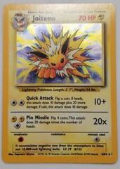 Jolteon - 4/64 - Holo Rare - Unlimited Edition - Missing Set Symbol