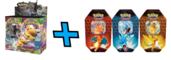 Vivid Voltage Booster Box + Hidden fates Tin Trio Combo
