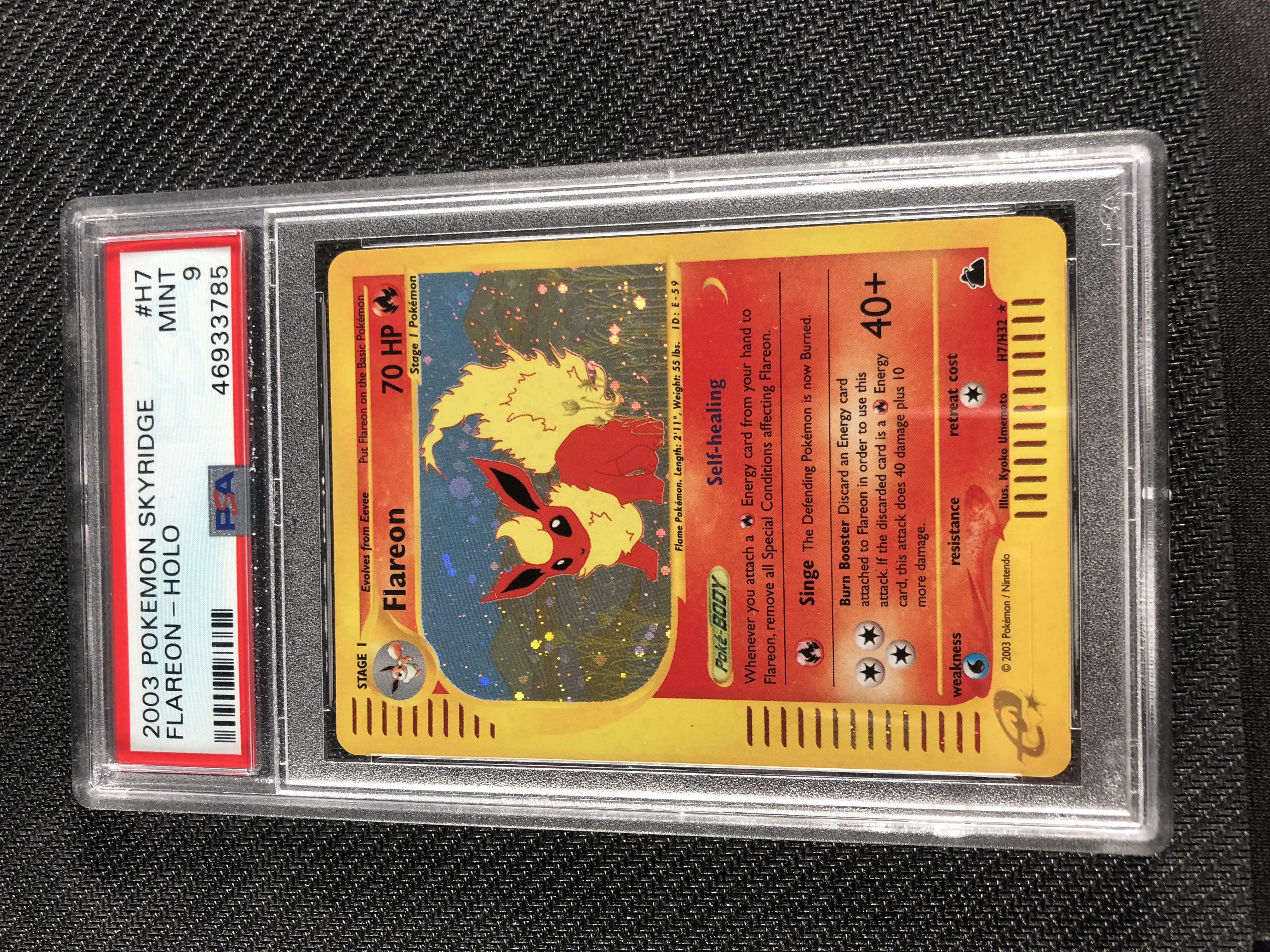 Pokemon Skyridge Flareon Holo PSA 9