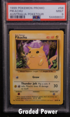 Pikachu 1999 Australia Poketour Promo PSA 9 (8637) 58/102