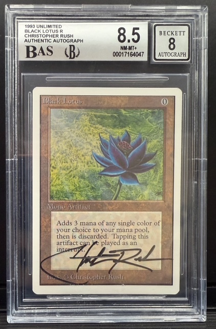 MTG Unlimited Black Lotus BGS 8.5 BAS 8 Autographed by Christopher