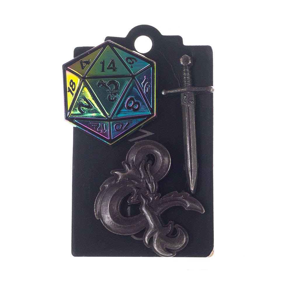 Dungeons and Dragons Lapel Pin Set of 3