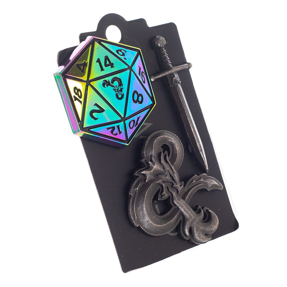 Dungeons and Dragons Lapel Pin Set of 3