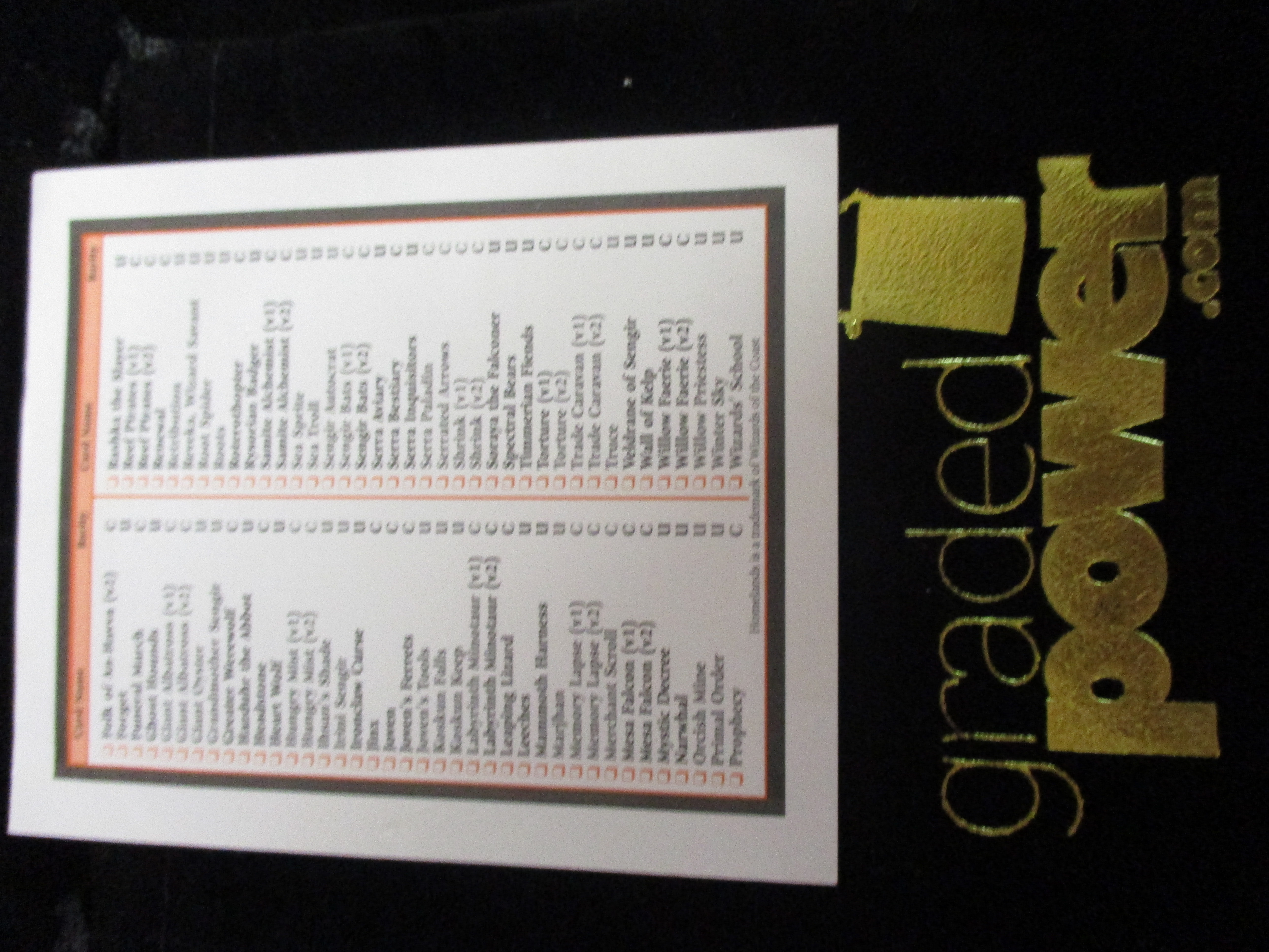 Scrye Homelands Check Card Insert