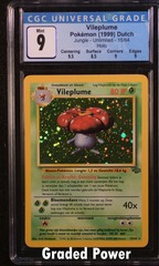 Vileplume CGC 9 Holo DUTCH (1339) 15/64
