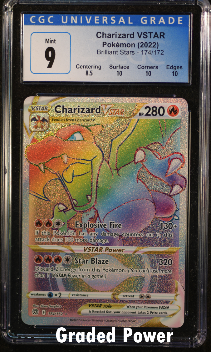 CGC newest 8.5 Rainbow Charizard VSTAR 174/172