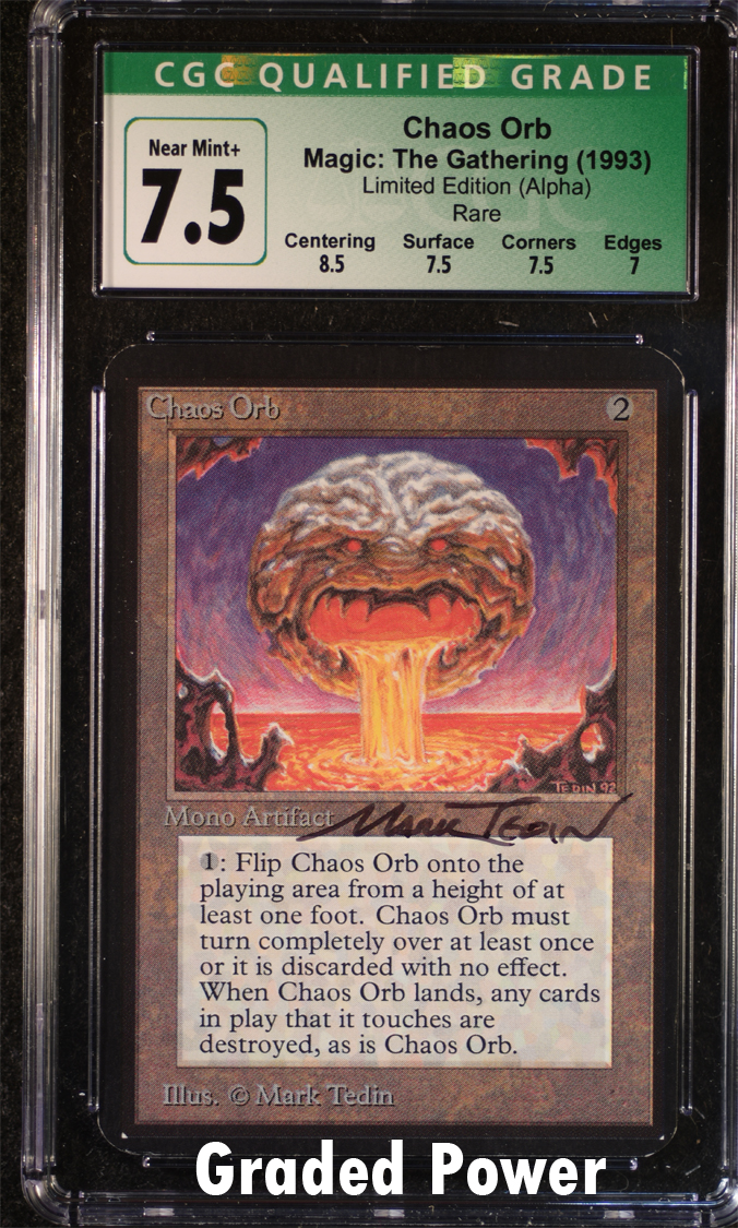 Chaos Orb CGC 7.5  Signed & Inked (GAD-9013)