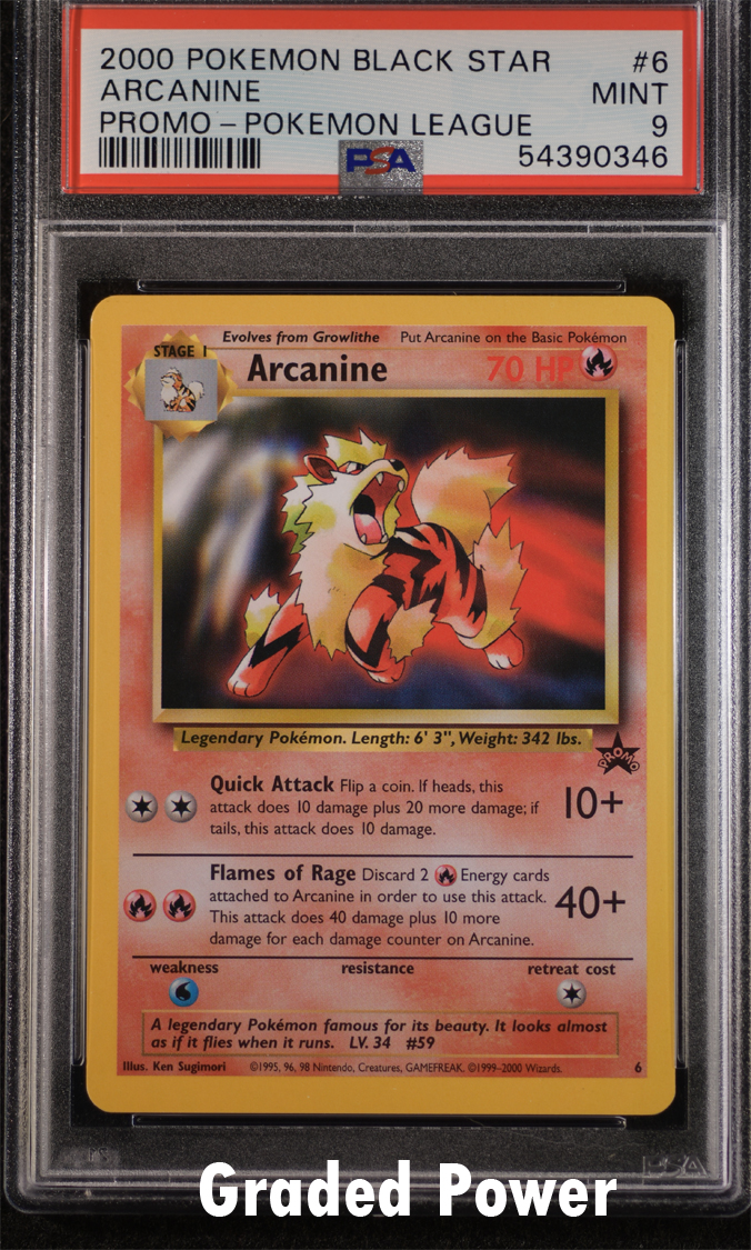 Arcanine PSA 9 Black Star Promo #6