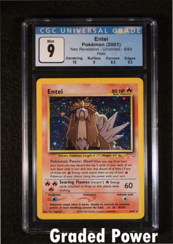 PSA NEAR MINT-MINT 8 2001 on sale Pokemon Neo Revelation Entei-Holo