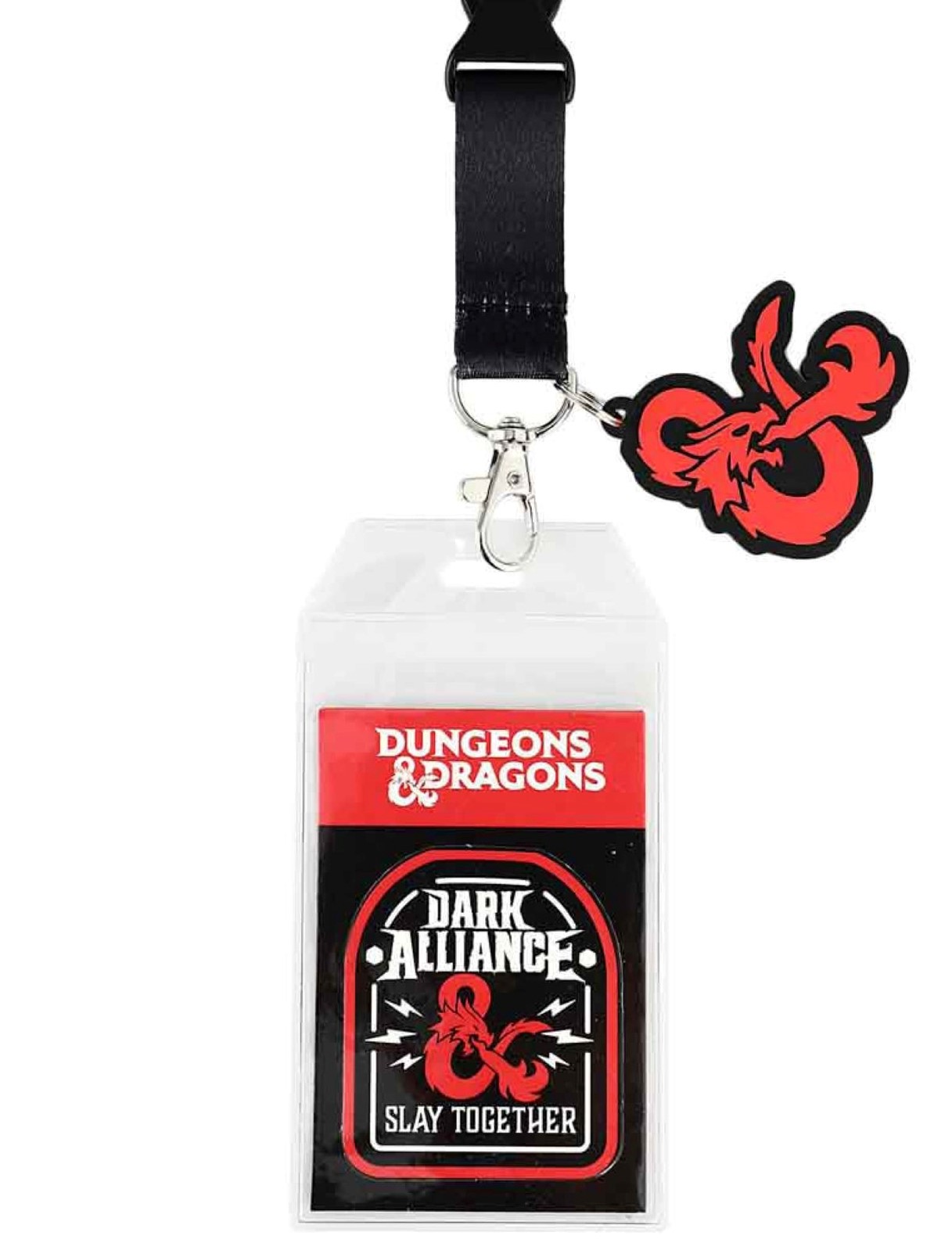 D&D Black & Red Dark Alliance Lanyard & Charm