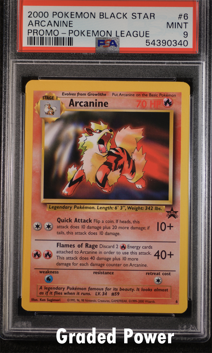 Arcanine PSA 9 Black Star Promo #6
