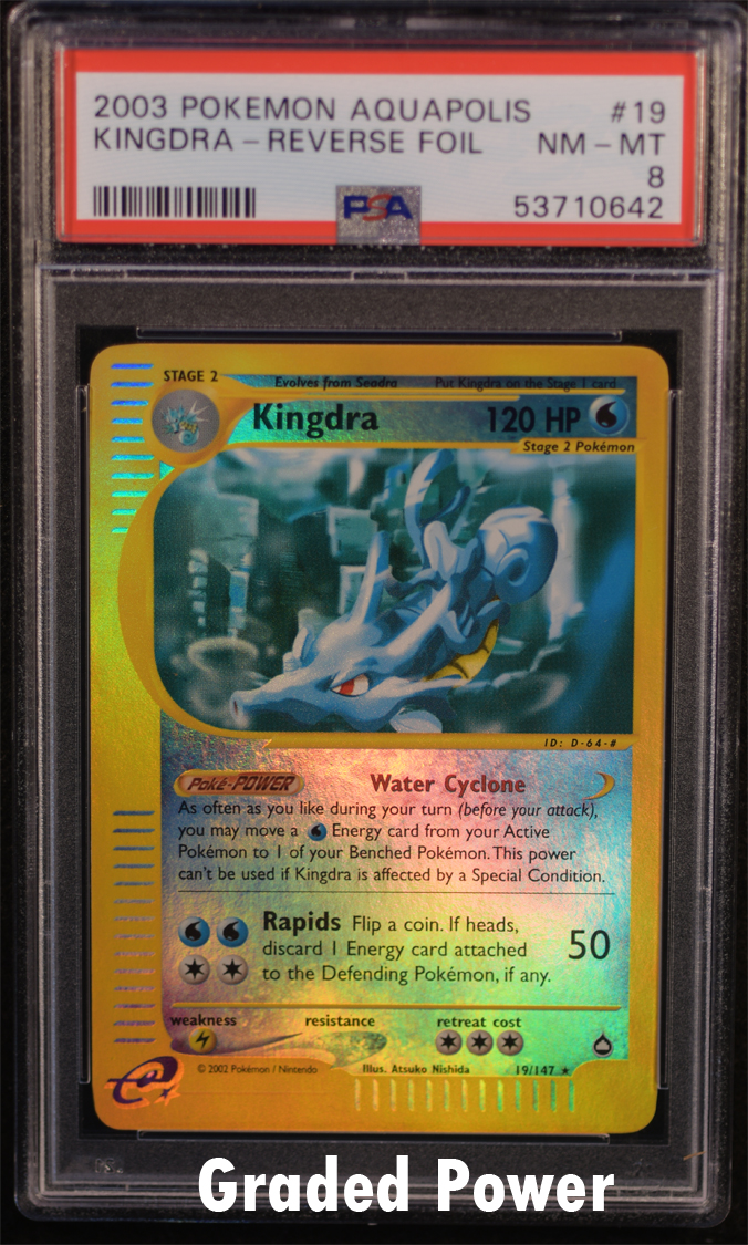 Kingdra PSA 8 REVERSE HOLO (0642) 19/147 Pokemon Graded Cards