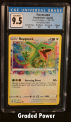 Rayquaza CGC 9.5 QUAD+ Holo Amazing Rare (7022) 138/185