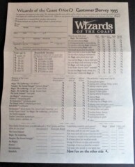 Wizards of the Coast Survey w/ Envelope