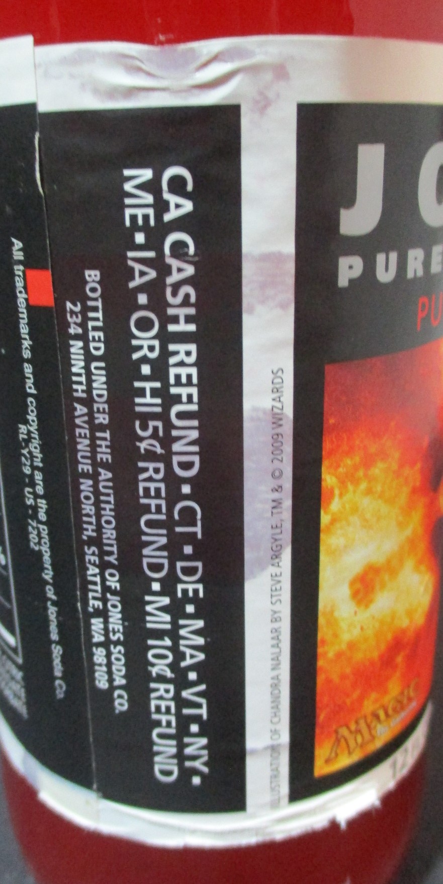 MTG Purifying Fire 2010 Promo Jones Soda (DAMAGED)