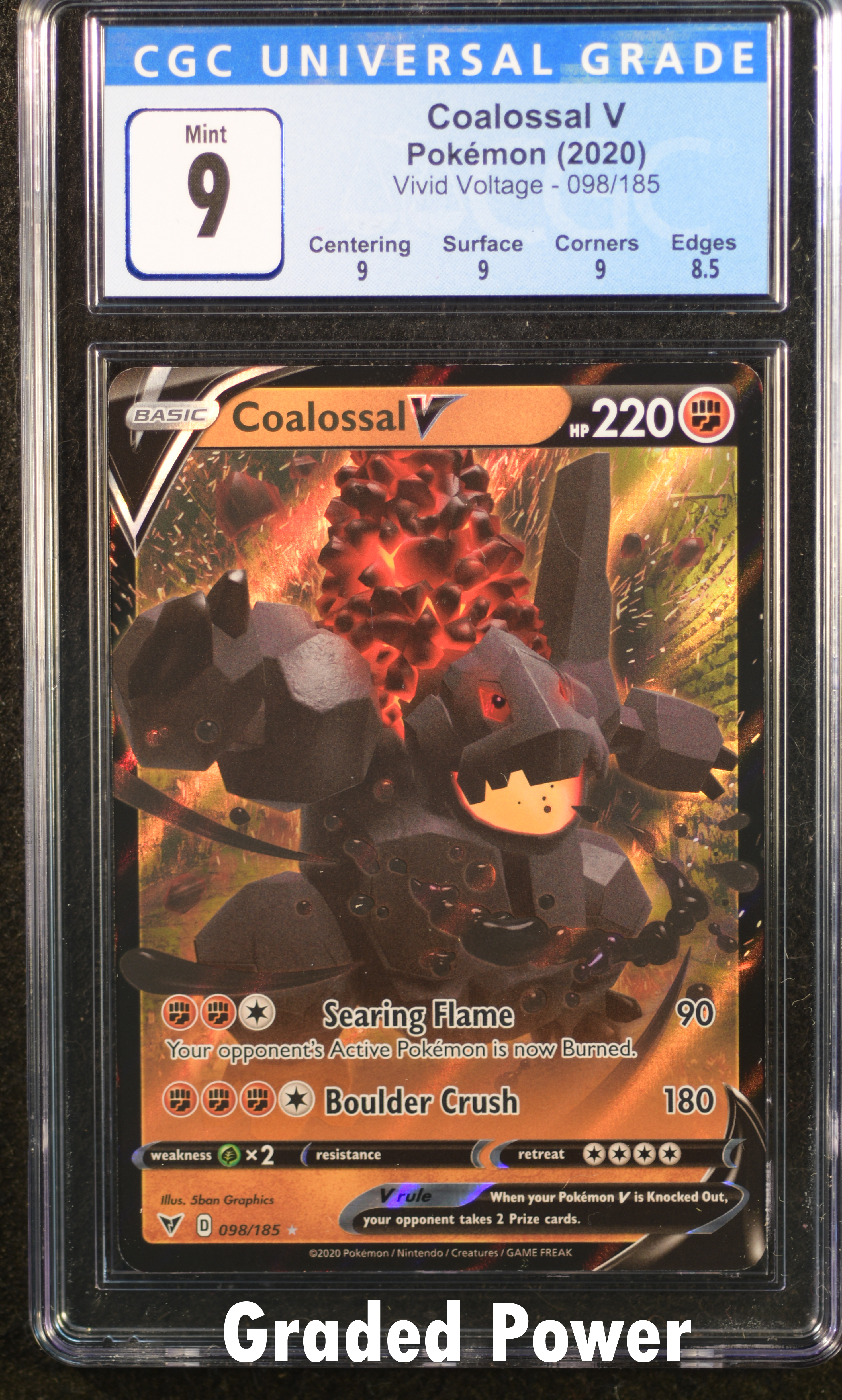 Coalossal V CGC 9 Holo (7081) 098/185