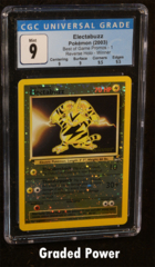 Electabuzz Reverse Holo Winner CGC 9 QUAD++ (9075)