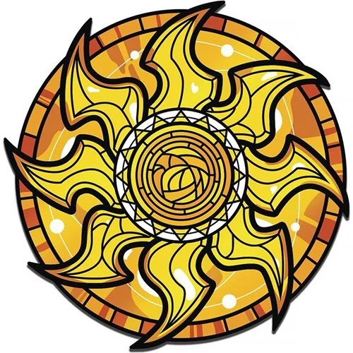 MTG Pinfinity Stained Glass Plains White Symbol LE AR-Enhanced Pin #60