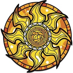 MTG Pinfinity Stained Glass Plains White Symbol LE AR-Enhanced Pin #60
