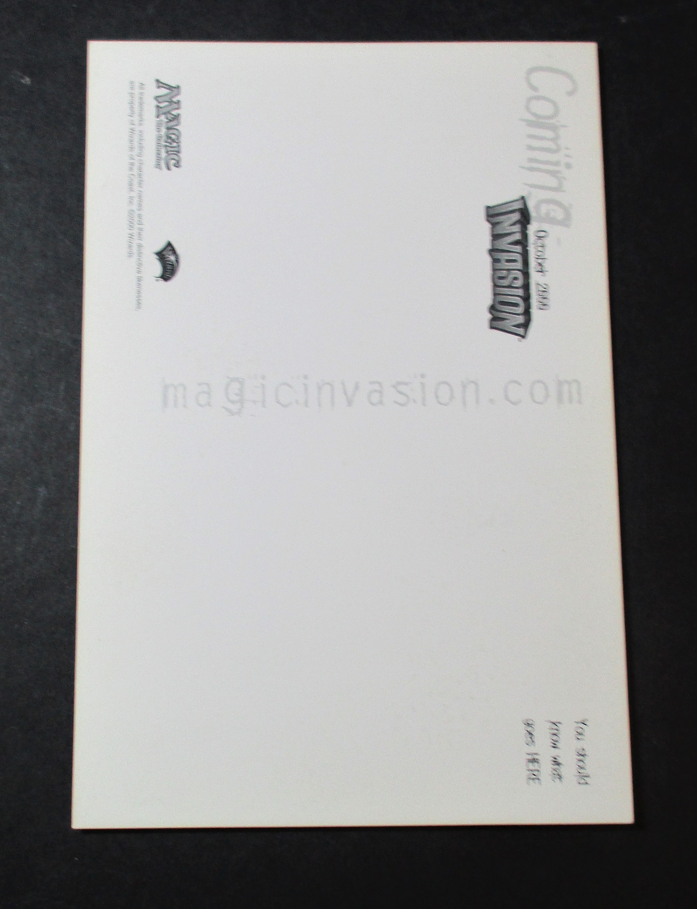 MTG Invasions PostCard (Red) Prisoner